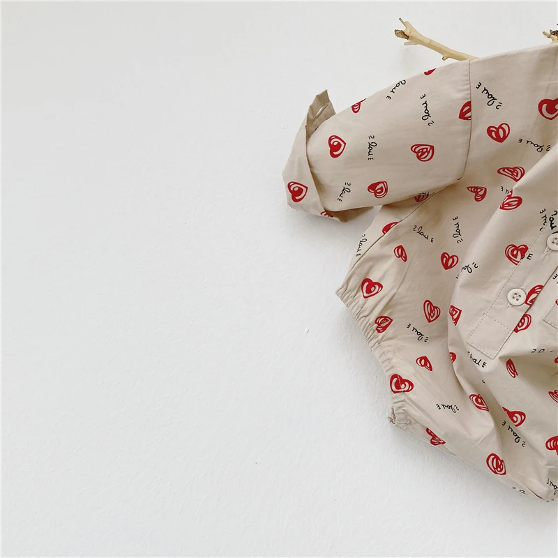 

Newborn Baby Boys Girls Cartoon Embroidered Shirt Long Sleeve Clothes Rompers Autumn Baby Toddler Boys Girls Triangle Jumpsuits