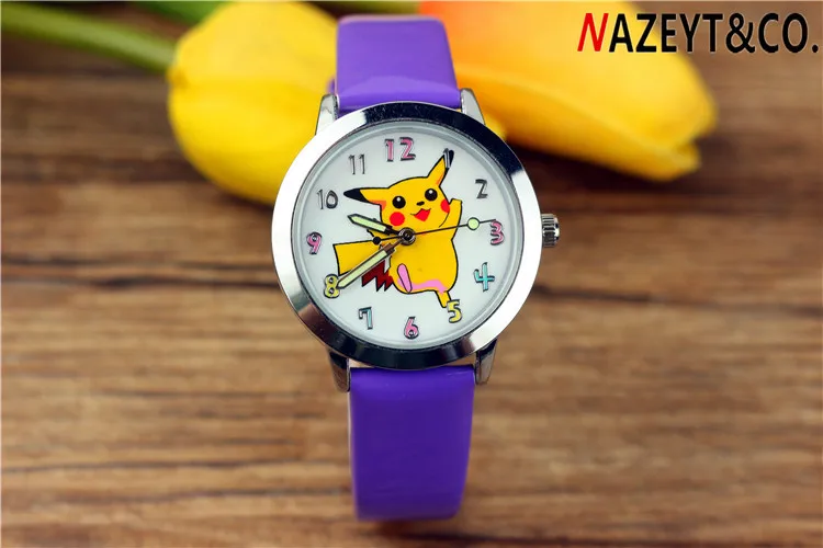 Pokemon Pikachu Teens Stainless Steel Watch Student Watches Sports Cartoon Wristwatch Luminous Pointer Quartz Belt | Дом и сад