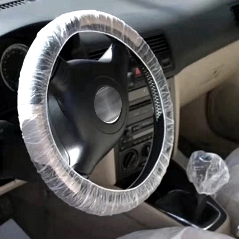 

10 Set Disposable Auto Maintenance Beauty Car Gear Hand Brake Seat Steering Wheel Cover Dust-proof Fit for Mazda Audi BMW Nissan
