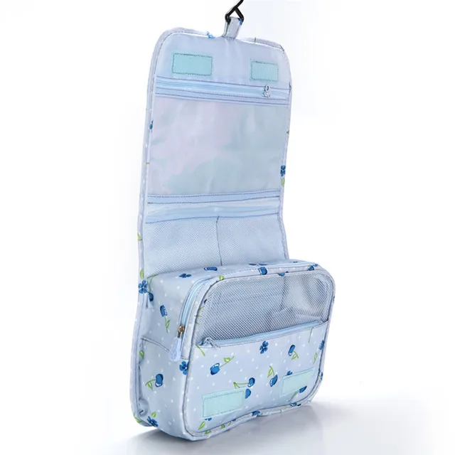Sky blue Cherry Дорожная Водонепроницаемая дорожная сумка для хранения большой емкости портативные весы с крюком мыть косметический мешок Личная Гигиеничная сумка органайзер - Цвет: Sky blue Cherry