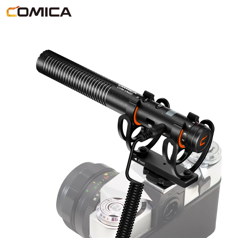 Comica CVM-VM20 OLED мульти-функциональный суперкардиоидный конденсаторный микрофон для