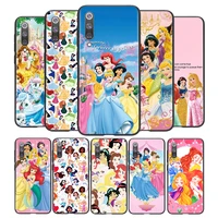 shockproof cover disney cute princess for xiaomi mi 11i 11 10t 10i 9t 9 note 10 ultra lite pro 5g se black tpu phone case