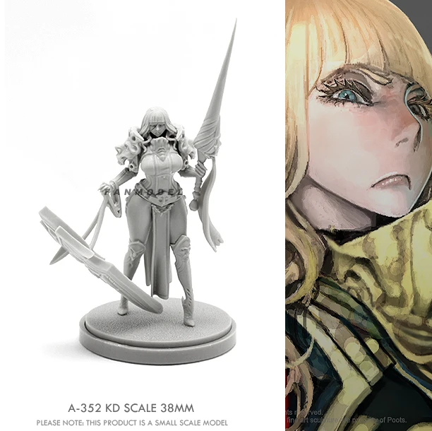 

38mm Resin model kits figure beauty colorless and self-assembled A-352