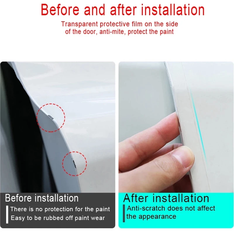 

Car Stickers Door Edge Protector Universal Car Door Sill Sticker Anti Scratch Transparent Film Protection Style Auto Accessories