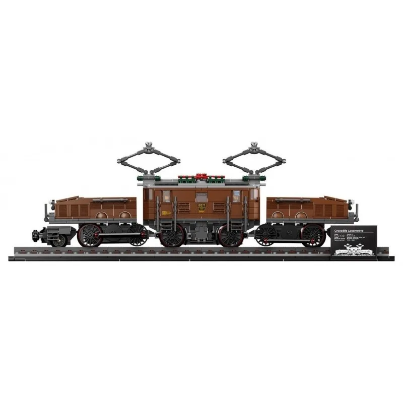

1271pcs Crocodiled Locomotived Train Model Building Blocks Bricks Toy Fit high-tech 10277 Toys for Children Gift