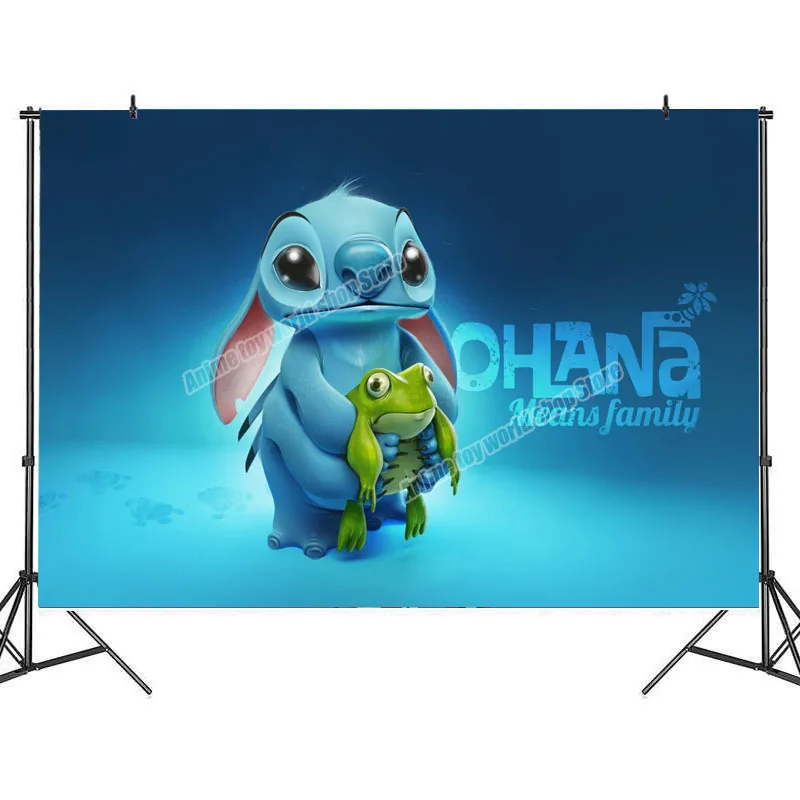 Виниловый фон для фотосъемки с изображением ститча Диснея детского дня рождения