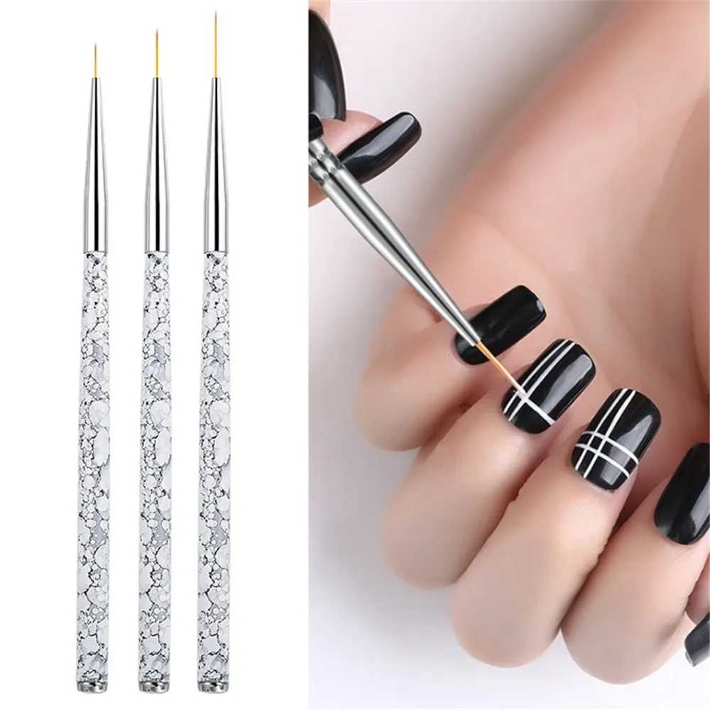 

3Pcs/Set Mixed Size Marble Pattern Nail Dotting Tool for Spider Gel Professional Nail Art Design Dotting Painting Drawing Tools
