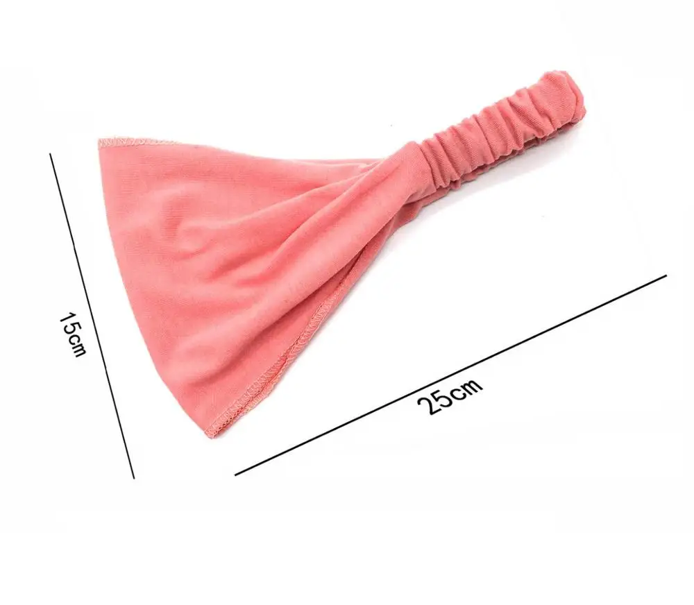 Повязка на голову женская однотонная эластичная широкая|Резинки для волос йоги| |