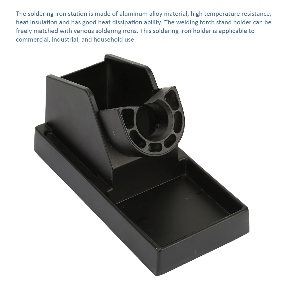 

Electric Soldering Iron Stand Holder with Sponge Tray 936 Full Metal Electric Welding Base Tool Repair Rework Support Station