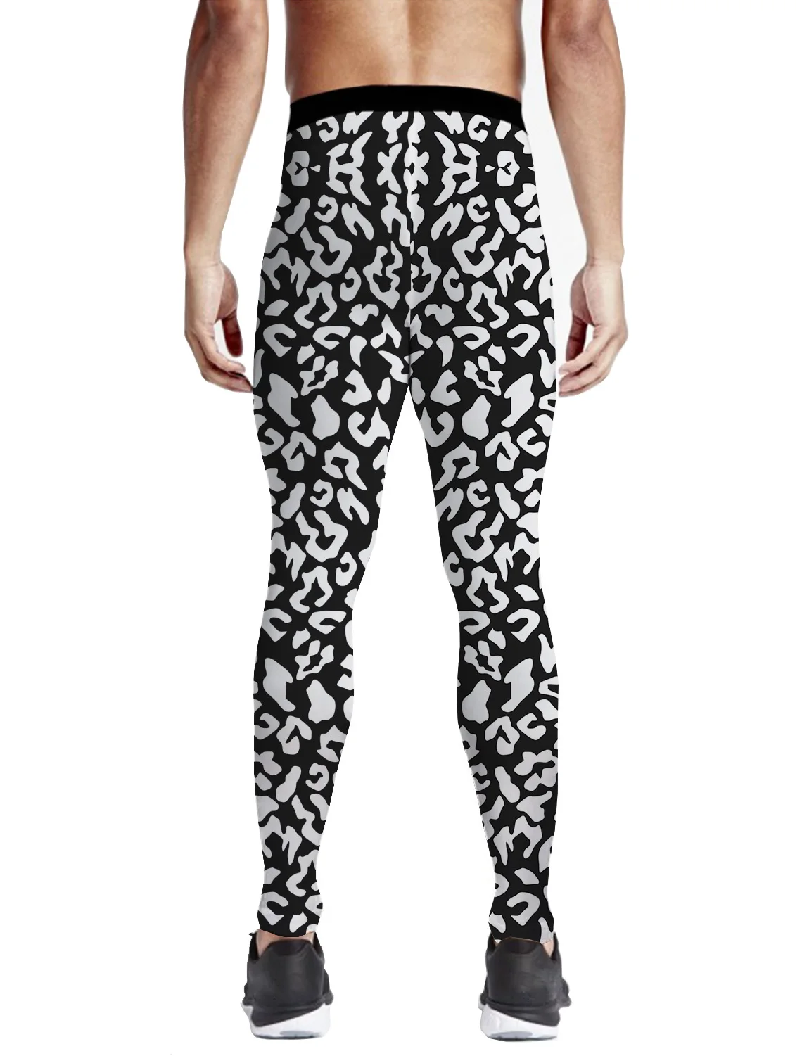 Черные белые леопардовые брюки мужские пижамы вечерние до колен износостойкость