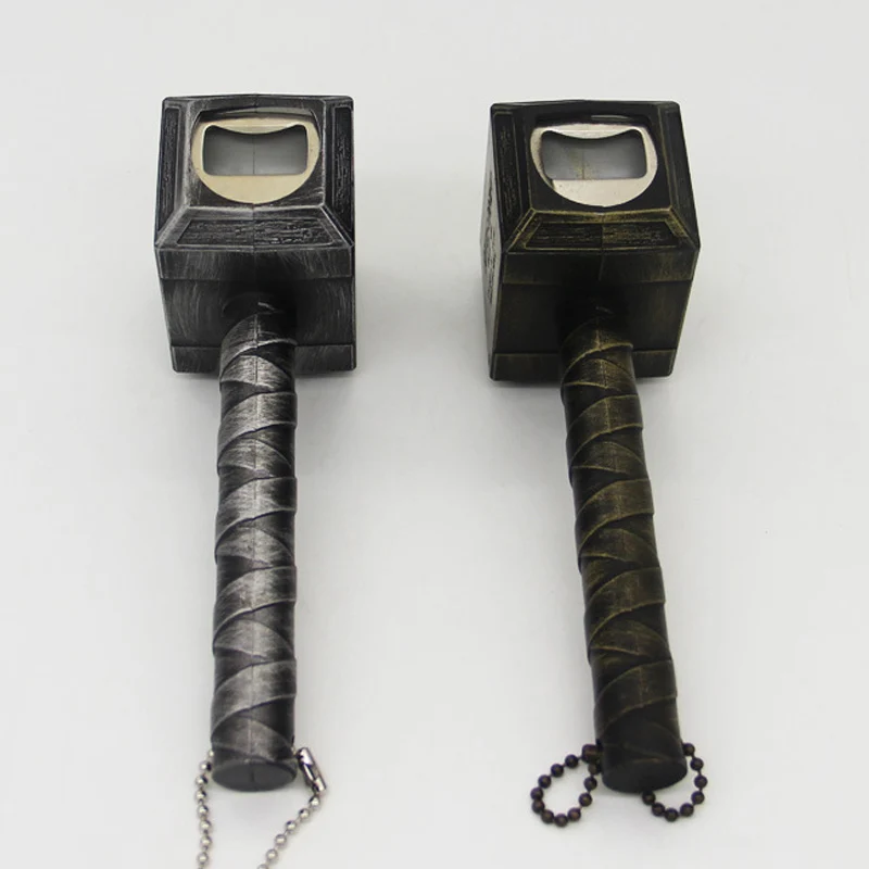 Novelty Beer Bottle Openers Multifunction Hammer Of Thor Shaped Toy Opener With Long Handle Gold Silver Metal | Игрушки и хобби