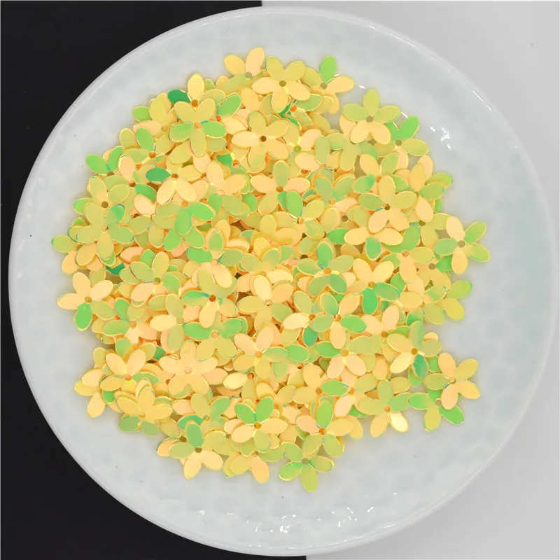 1000 шт. (50 г) 10 мм заточенные Цветочные декорированные цветные блестки для