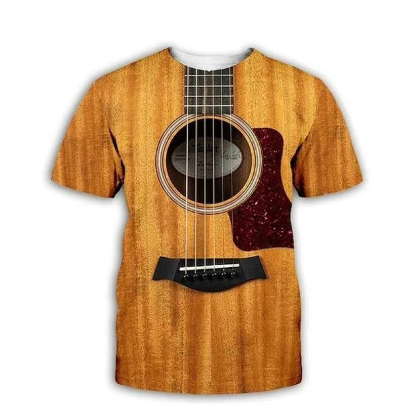 

3D Guitar Print Unisex 3d Shirt Men Stranger Things t Shirt Hip Hop t-shirt Music Black Friday Shirt Dropshipping
