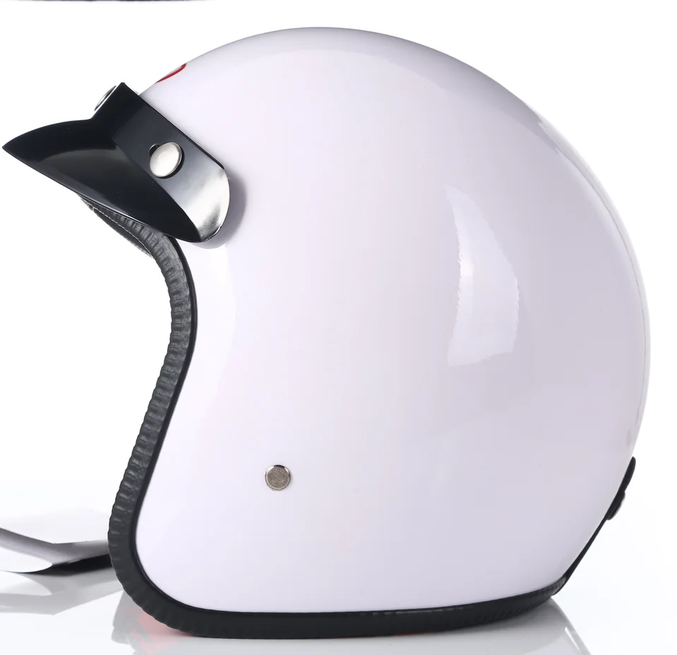 Мотоциклетный шлем с открытым лицом винтажный в стиле ретро | Автомобили и