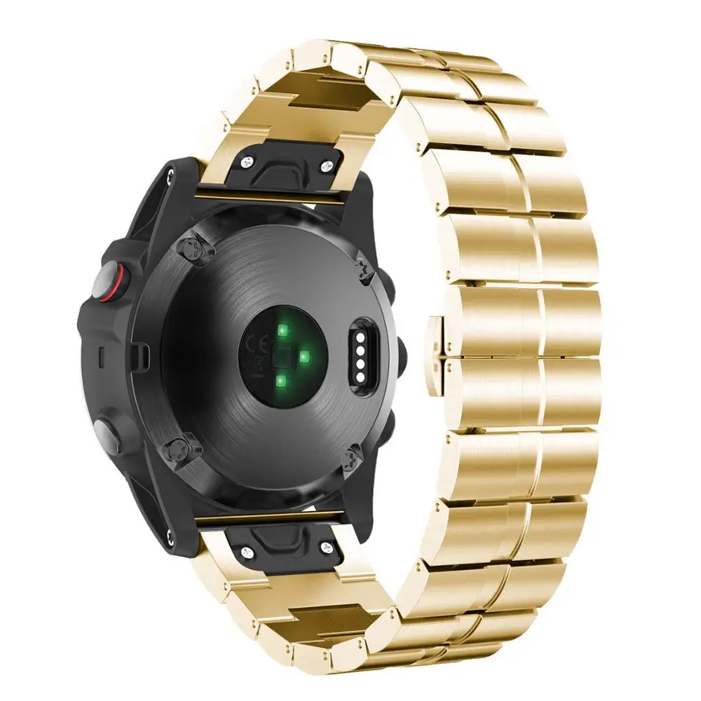 Ремешок металлический для Garmin fenix 6X Pro 5X plus быстросъемный браслет из нержавеющей