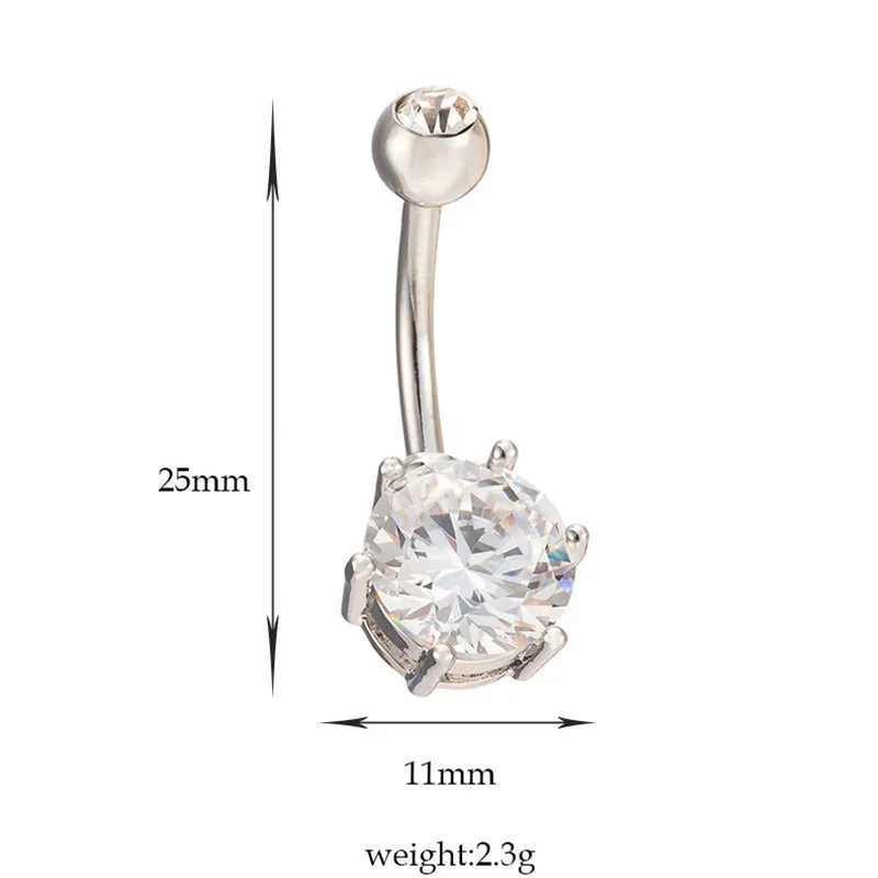 

Sexy Navel Piercing Belly Button Rings Bar Crystal Zircon Dangling Ombligo Party Stud Barbell For Women Body Jewelry