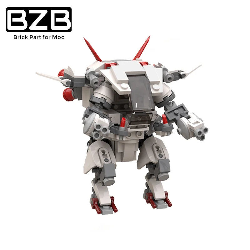 BZB MOC 83227 необычная новая игра белый кролик робот строительный блок Модель Дети