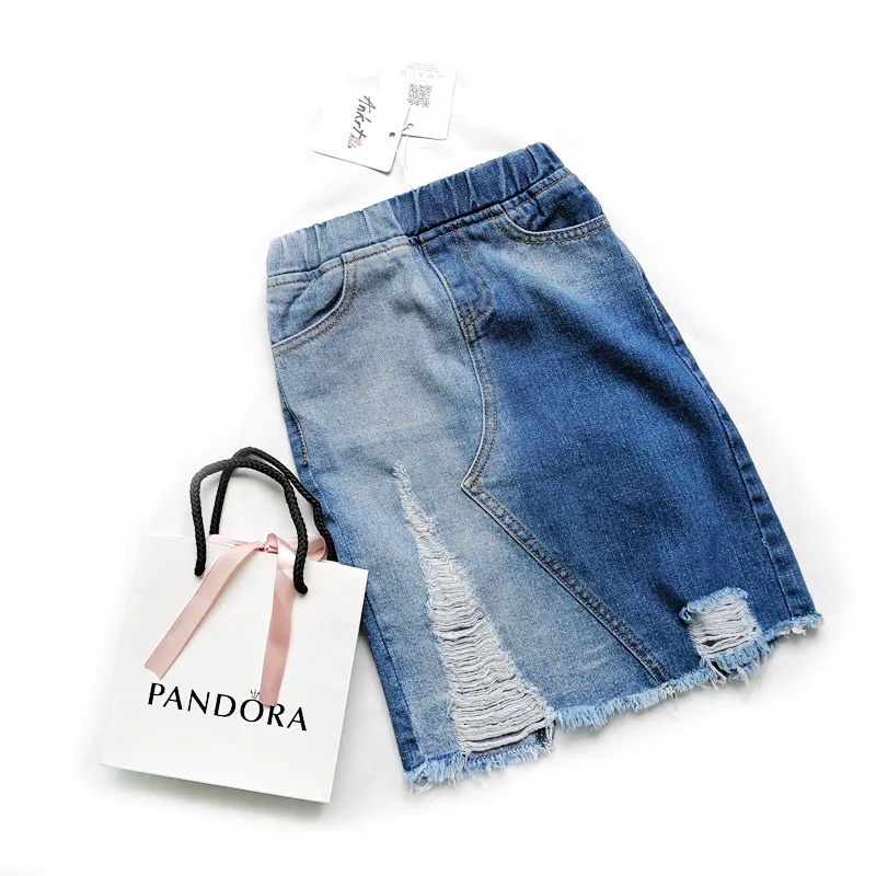 Thunderers/повседневная детская длинная юбка Сезон лето осень Рваная элегантная