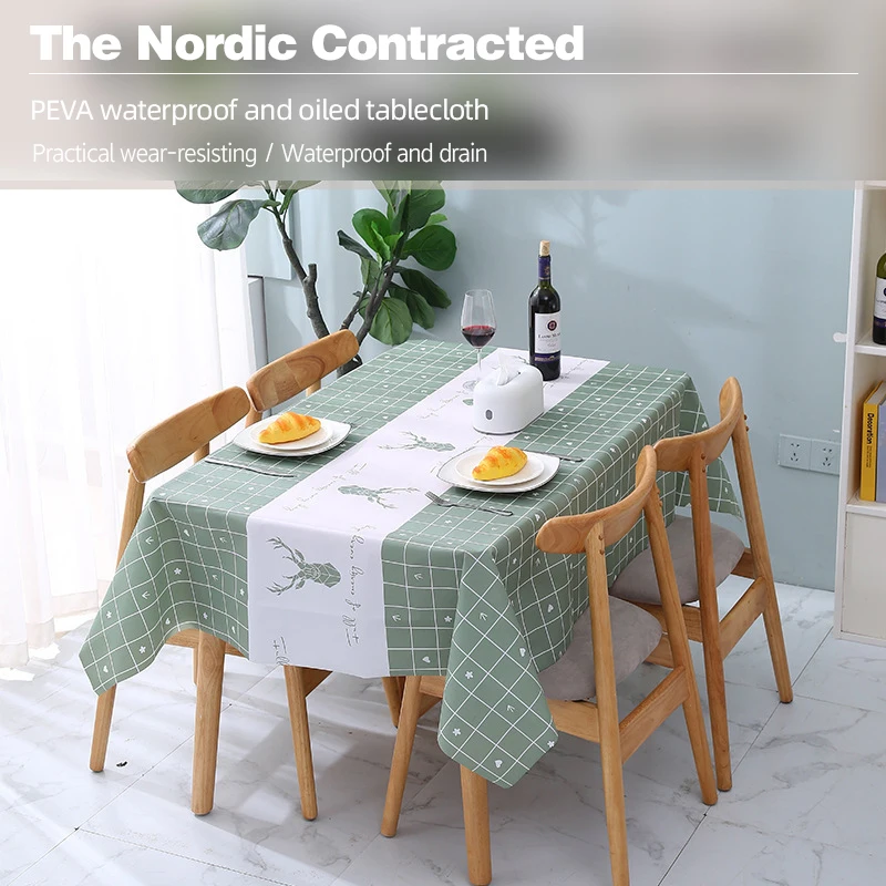 

Thick Rectangular Anti-oil Waterproof Anti-ironing No-washing Tea Eeveral Table Mat Tablecloth Table Tapete скатерть на стол