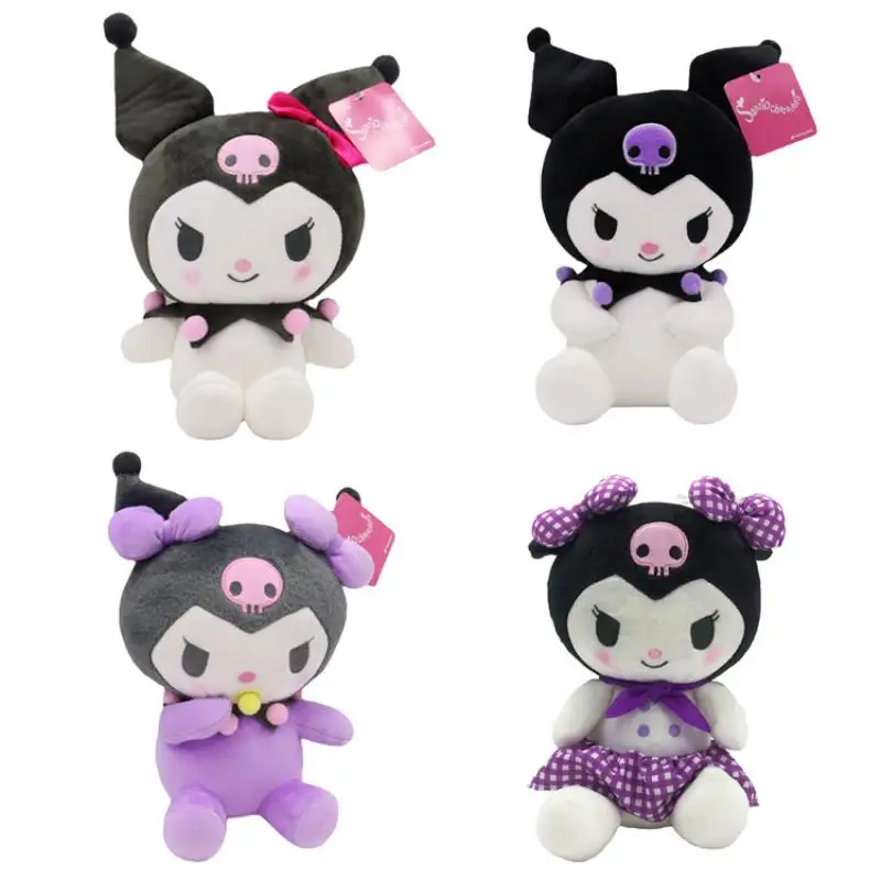 Кавайная мультяшная аниме пленка Sanrio 20 см Kuromi плюшевая игрушка мягкая детская