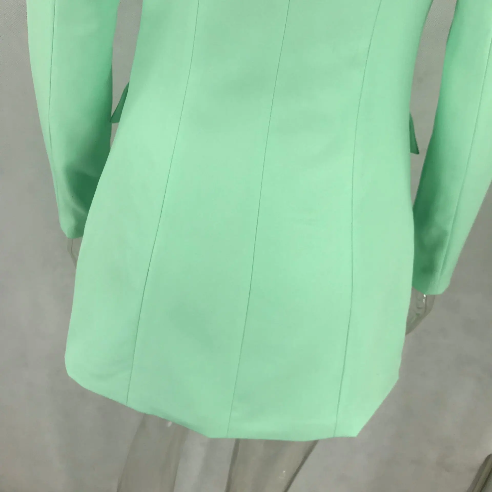 COSYGAL зубчатый Офисные женские туфли пикантные Длинный блейзер с длинным рукавом двубортная куртка Для женщин Клубные вечерние модная женская кожаная куртка