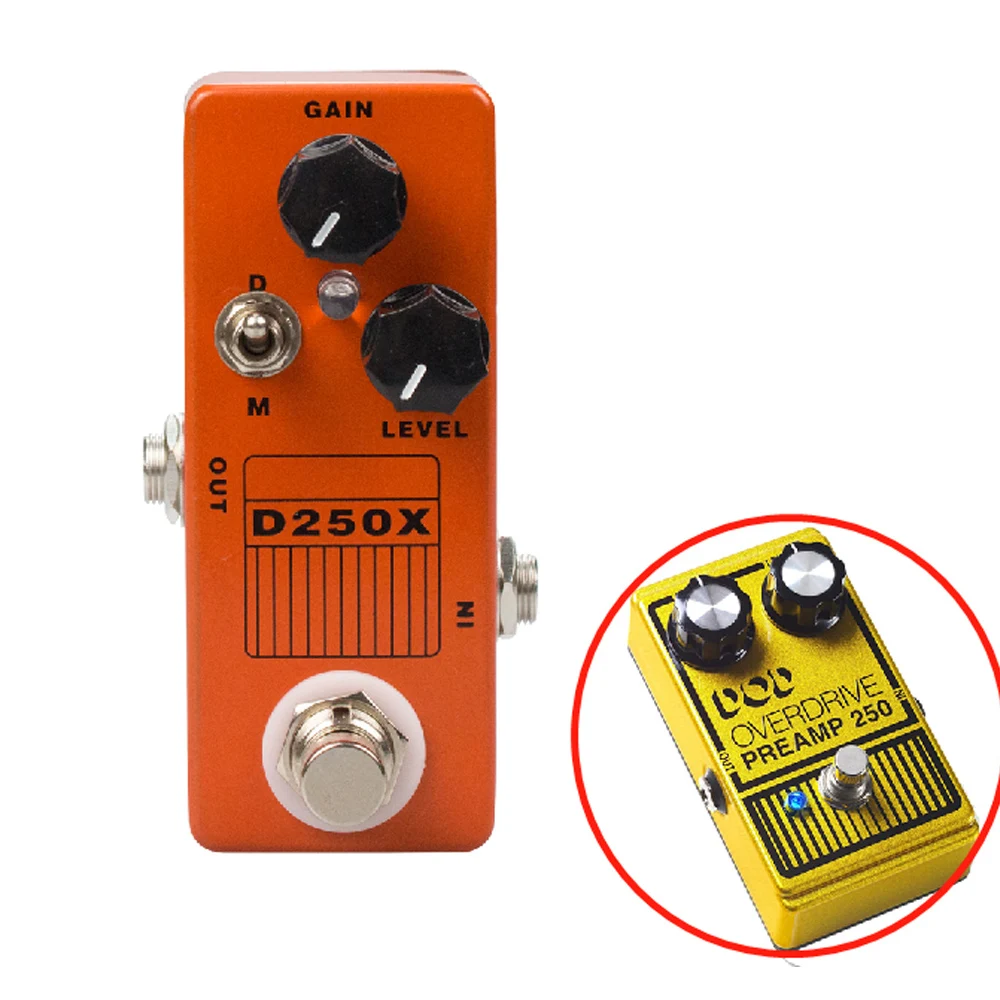 Mosky D250X предусилитель Overdrive гитарная педаль привода для звукового эффекта