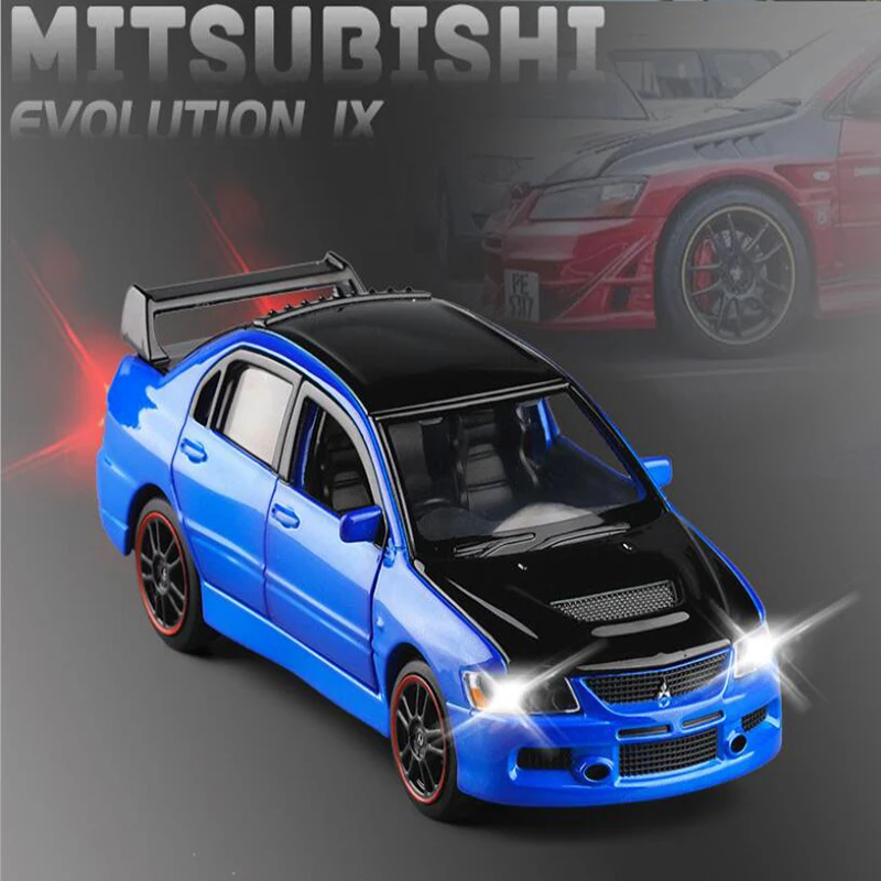 Металлическая Модель автомобиля Mitsubishi EVO9 классический автомобильный звуковой