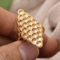 dubai gold color rings for women man bird feather africa ring ethiopian jewelry arab india nigeria middle east wedding ring
