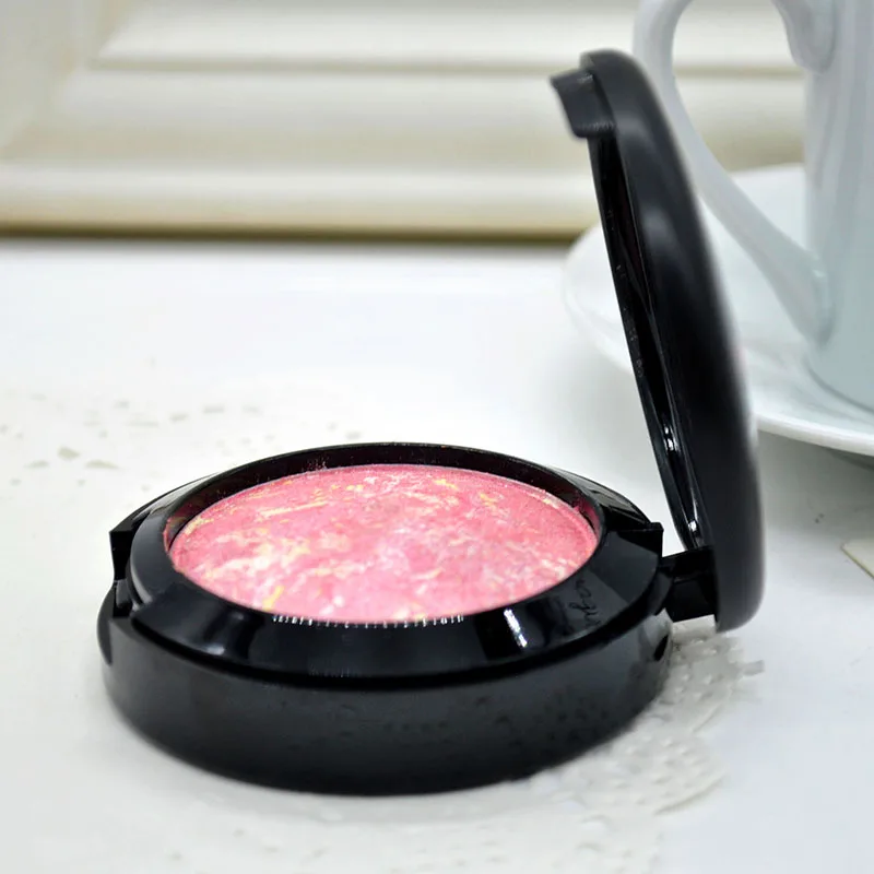 1PC Women Blush Baked Face Base Mineral Blusher Palette Highlights Baking Powder Makeup Tool | Красота и здоровье