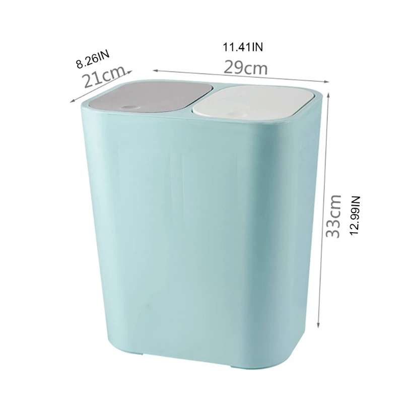 

Household Dry and Wet Sorting Trash Can Home Bucket Garbage Bin Hotel Living Room Office Wastebasket Cans Recycling Bin