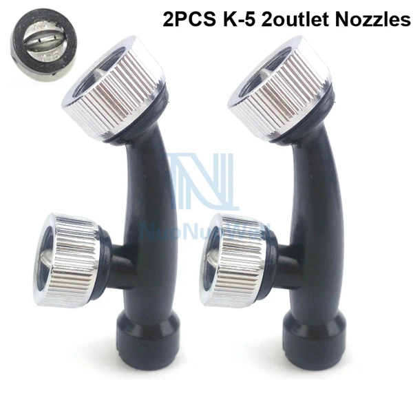 k-5 2 Holes 2pcs-пакет орошение сада качество вентилятор форма опрыскиватель F Тип двойной сопло сельского хозяйства пестицидов туман сопло M14 Женская нить - Цвет: k-5 2 Holes