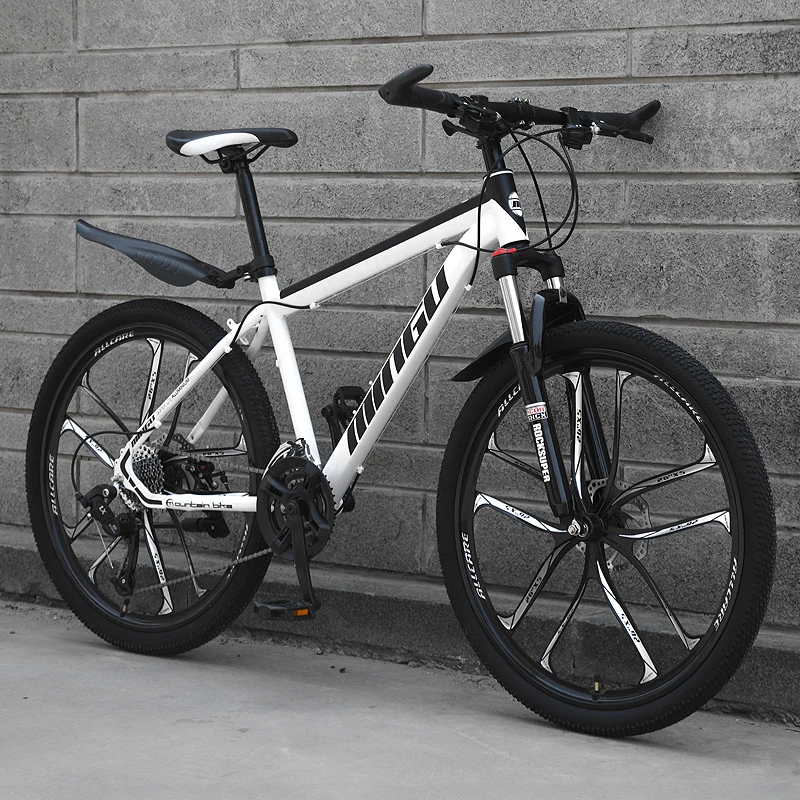 Günstig Mountainbike 24/26 Inch Speed Zehn Messer Rad Off-road Doppel Disc Brems Öl Brems Stoßdämpfer Road Racing Student Erwachsene