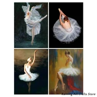 5d diy diamond painting ballerina ballet dance embroidery full round square drill cross stitch kits mosaic pictures home decor