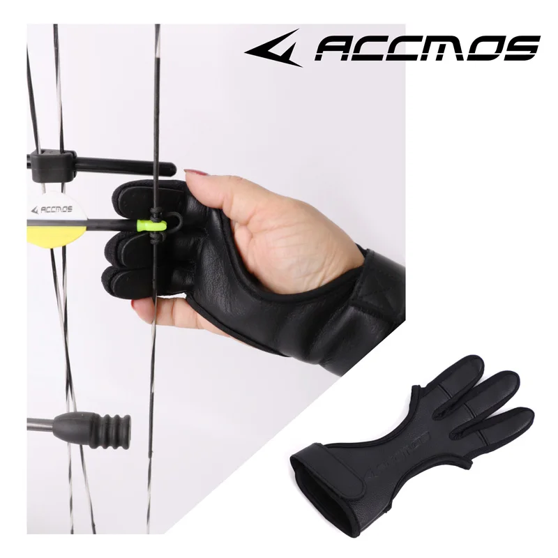 Защитная перчатка на 3 пальца кожаная защитные перчатки для стрельбы из лука