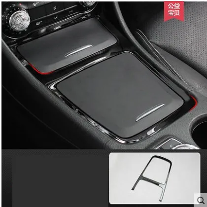 E Автомобильный аксессуар для Mercedes Benz A/GLA/CLA Class 200 220 260 W176 A180 3D хромированная центральная консоль панель отделка наклейка украшение - Название цвета: E