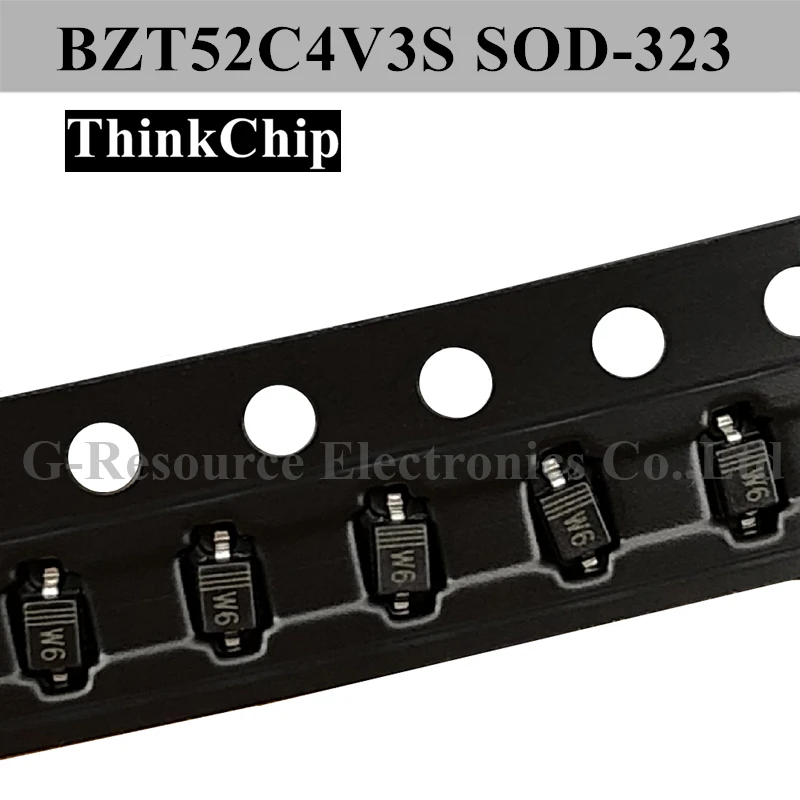 (100 .) BZT52C4V3S SOD-323 SMD 0805     4, 3  ( W6)