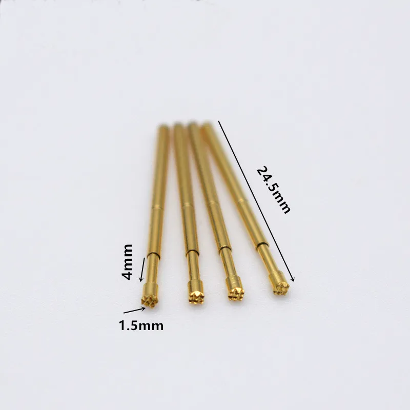 

100PCS/Pack of PA160-H2 Nine-jaw Plum Blossom Head Test Needle Needle Tube 1.36MM Length 24.5mm Spring Test Pin