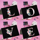 Розовые сумки для макияжа с надписью и цветочным принтом, дорожные косметички, Сумка Для Хранения Туалетных принадлежностей, дамские наборы для красоты, клатч, Студенческая сумка для карандашей