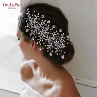youlapan hp379 gold rhinestone hair comb for wedding bridal comb shiny brides head jewelry headdress woman hair accessories