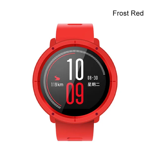 SIKAI тонкий корпус рамка для Xiaomi Huami Amazfit Pace Замена ПК корпус часов Полные Защитные чехлы для huami 1 amazift - Цвет: Red