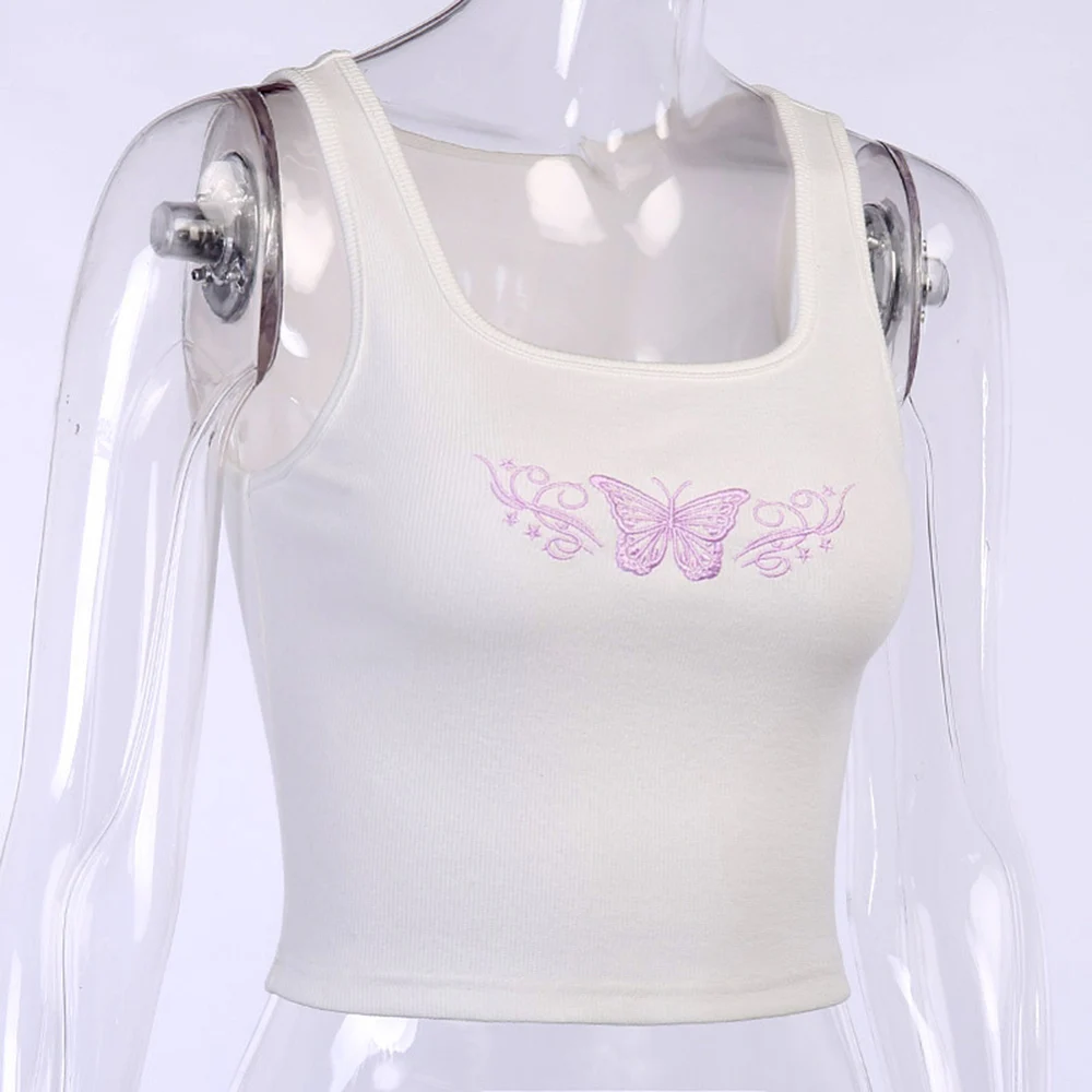 Укороченные топы без рукавов Camisole Camisoles Блузки повседневные на лето с принтом