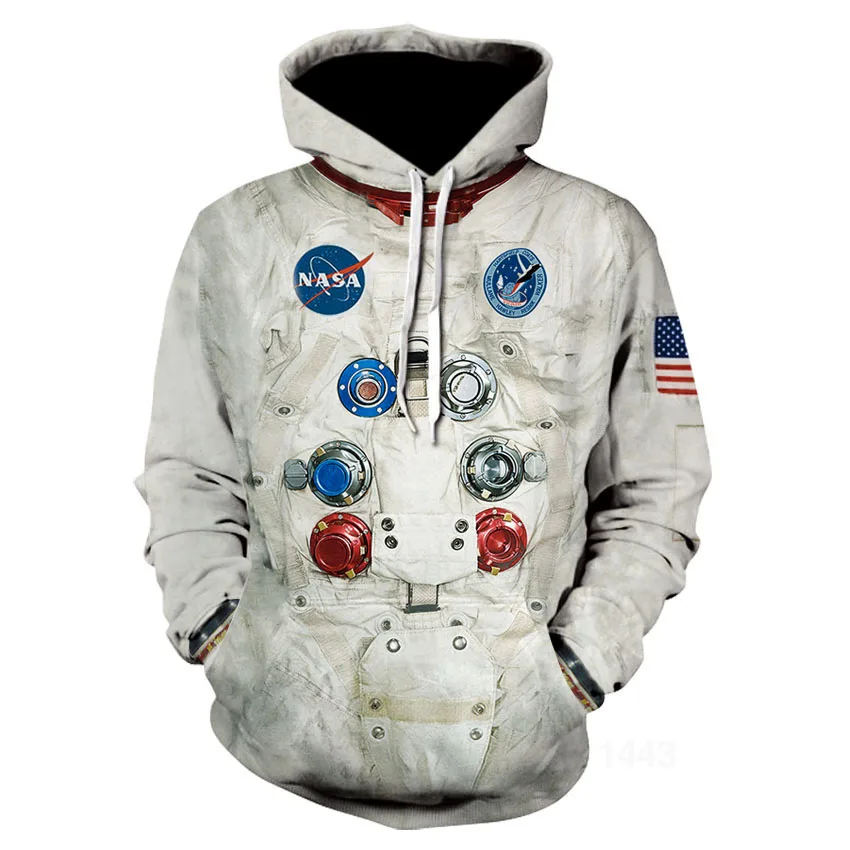 

3D Printed Astronaut Space Suit hoodie Hip Hop funny Sweatshirt Brand design hoodies fashion Cartoon Men women jacket