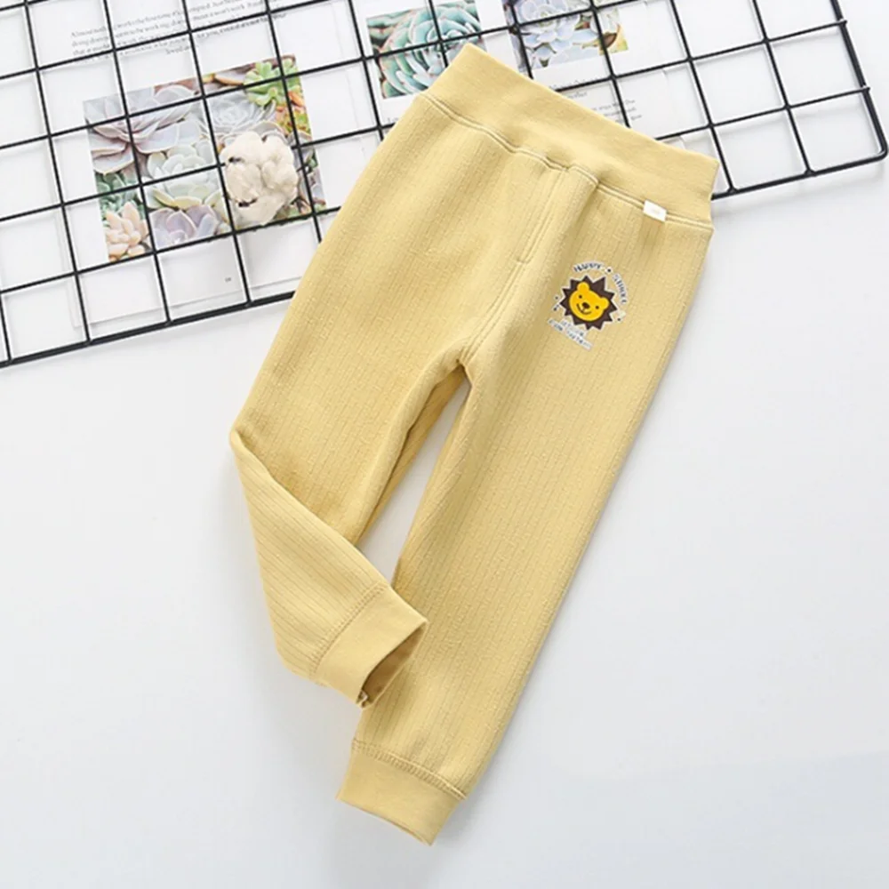 

Kids Pants Spring Autumn Cartoon Print Leggings For Baby Boys Girls Children Ankle Length Pants Casual Skinny Boys Pants Outfits