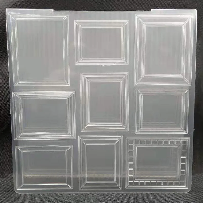 Прямоугольные текстурные тисненые пластины ZATWBS дизайн сделай сам штампы для