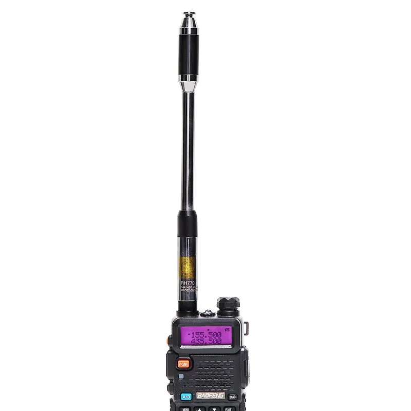 RH-770 Dual Band 144/430MHz High Gain SMA-Female Telescopic Antenna For BAOFENG UV-5R UV-82 BF-888S WALKIE TALKIE RH770