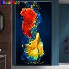 Алмазная живопись с золотой рыбкой 5d сделай сам, полная Алмазная мозаика для вышивки, животное, рыба, алмазная вышивка, подарок, домашний декор