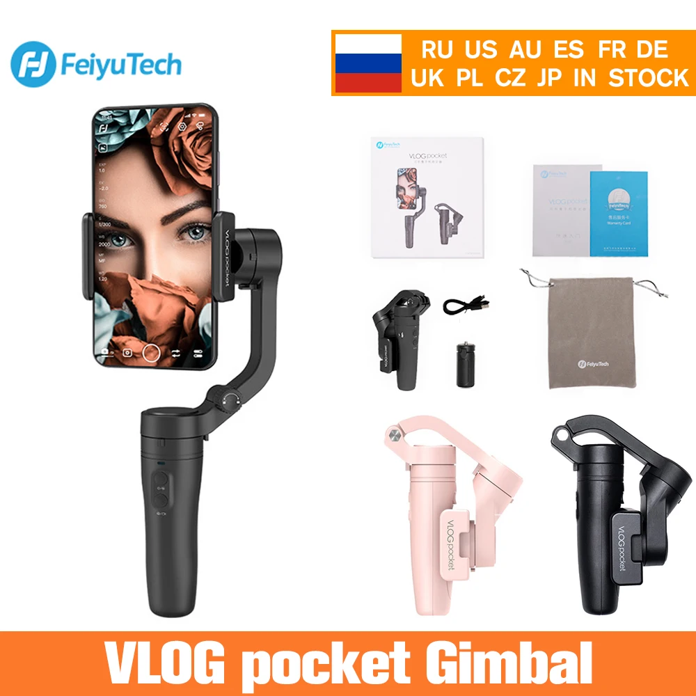Feiyutech Feiyu Vlog Карманный складной телефон Gimbal 3 оси стабилизатор для iPhone Huawei Samsung One