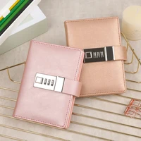 small notepad a7 notebook journal with lock line diary agenda planner stationery organizer office school sketchbook note book