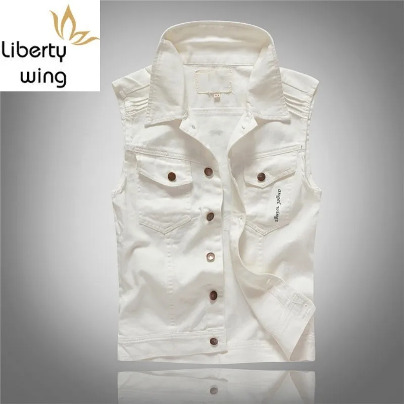 Куртка мужская джинсовая облегающая с принтом винтажная Повседневная