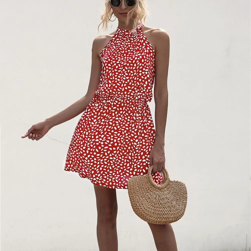 

Женское винтажное платье, летнее свободное плиссированное платье с воротником-хомутом, 3 цвета, платье миди с цветочным принтом, 2021